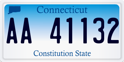 CT license plate AA41132