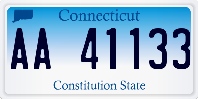 CT license plate AA41133