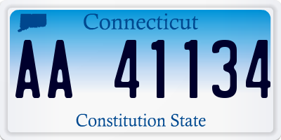 CT license plate AA41134