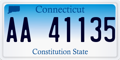 CT license plate AA41135