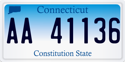 CT license plate AA41136