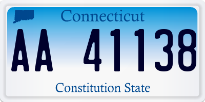 CT license plate AA41138