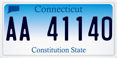 CT license plate AA41140