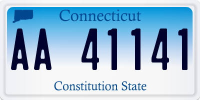 CT license plate AA41141