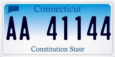 CT license plate AA41144