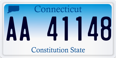 CT license plate AA41148