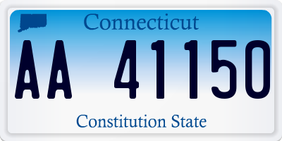 CT license plate AA41150