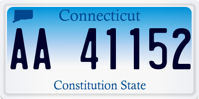 CT license plate AA41152