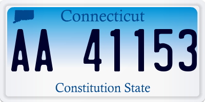 CT license plate AA41153