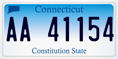 CT license plate AA41154