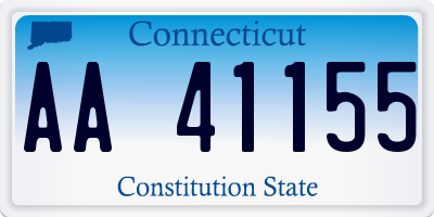 CT license plate AA41155