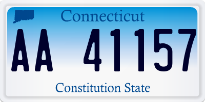 CT license plate AA41157