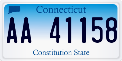 CT license plate AA41158