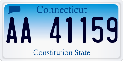 CT license plate AA41159