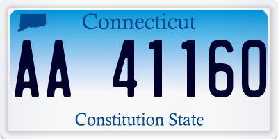 CT license plate AA41160