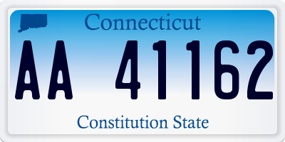 CT license plate AA41162