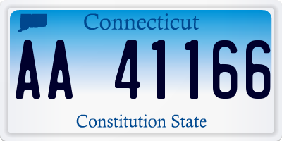 CT license plate AA41166