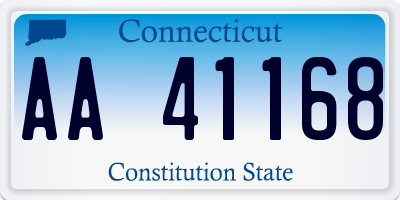 CT license plate AA41168