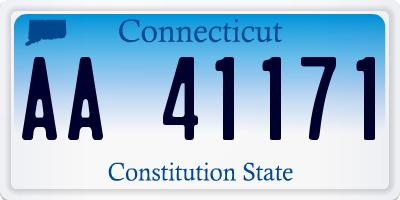 CT license plate AA41171