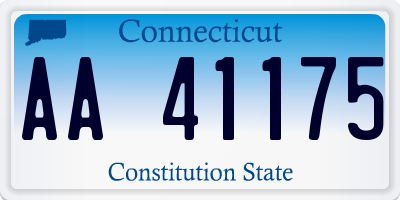 CT license plate AA41175