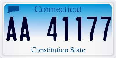 CT license plate AA41177