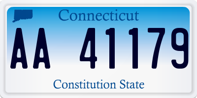 CT license plate AA41179