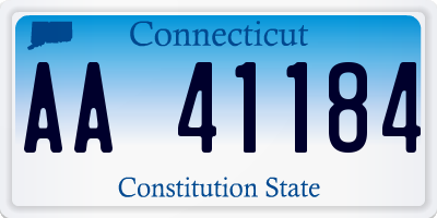 CT license plate AA41184