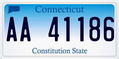 CT license plate AA41186