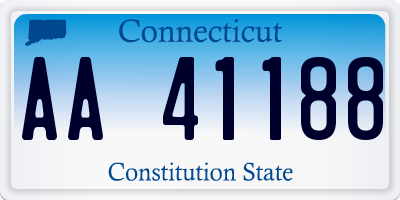 CT license plate AA41188