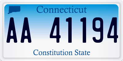 CT license plate AA41194