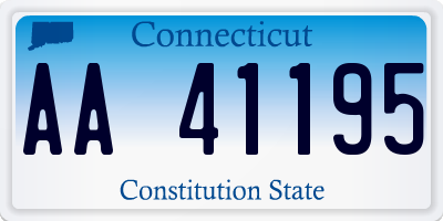 CT license plate AA41195