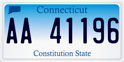 CT license plate AA41196