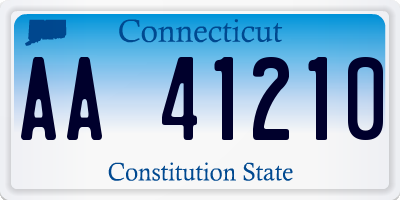 CT license plate AA41210