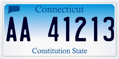 CT license plate AA41213