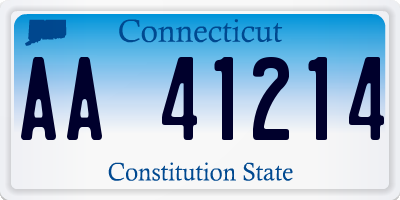 CT license plate AA41214