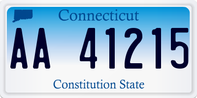 CT license plate AA41215