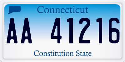 CT license plate AA41216