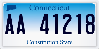 CT license plate AA41218