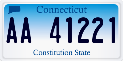 CT license plate AA41221