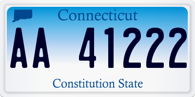 CT license plate AA41222