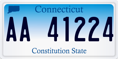 CT license plate AA41224
