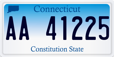 CT license plate AA41225