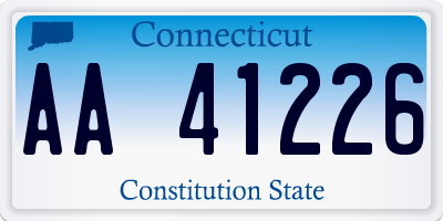 CT license plate AA41226