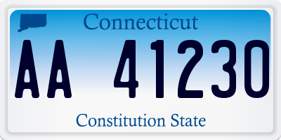 CT license plate AA41230