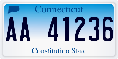 CT license plate AA41236