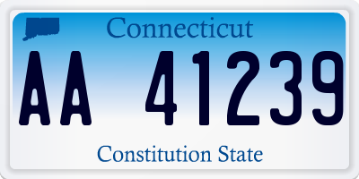 CT license plate AA41239