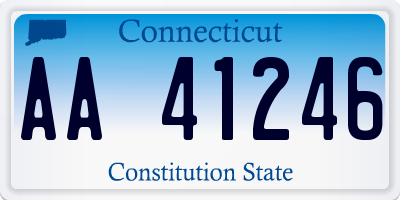 CT license plate AA41246