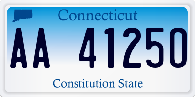 CT license plate AA41250