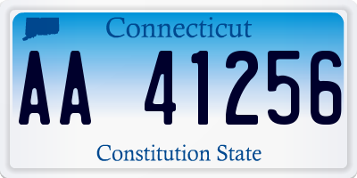 CT license plate AA41256