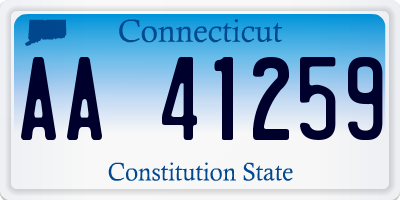 CT license plate AA41259